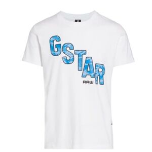 G-Star Raw DIAGONAL LOGO GRAPHIC T-SHIRT IN WHITE Men’s XL